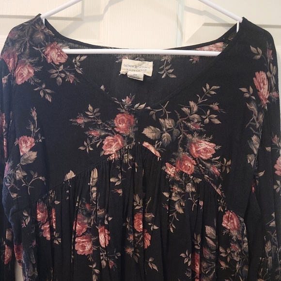 Y2K Ralph Lauren Denim & Supply Peplum Baby Doll Bell Sleeve Top, M - Picture 4 of 5